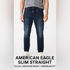 👖 American Eagle Slim Straight Jeans 32x32 — Classic Fit & Soft Denim 💫